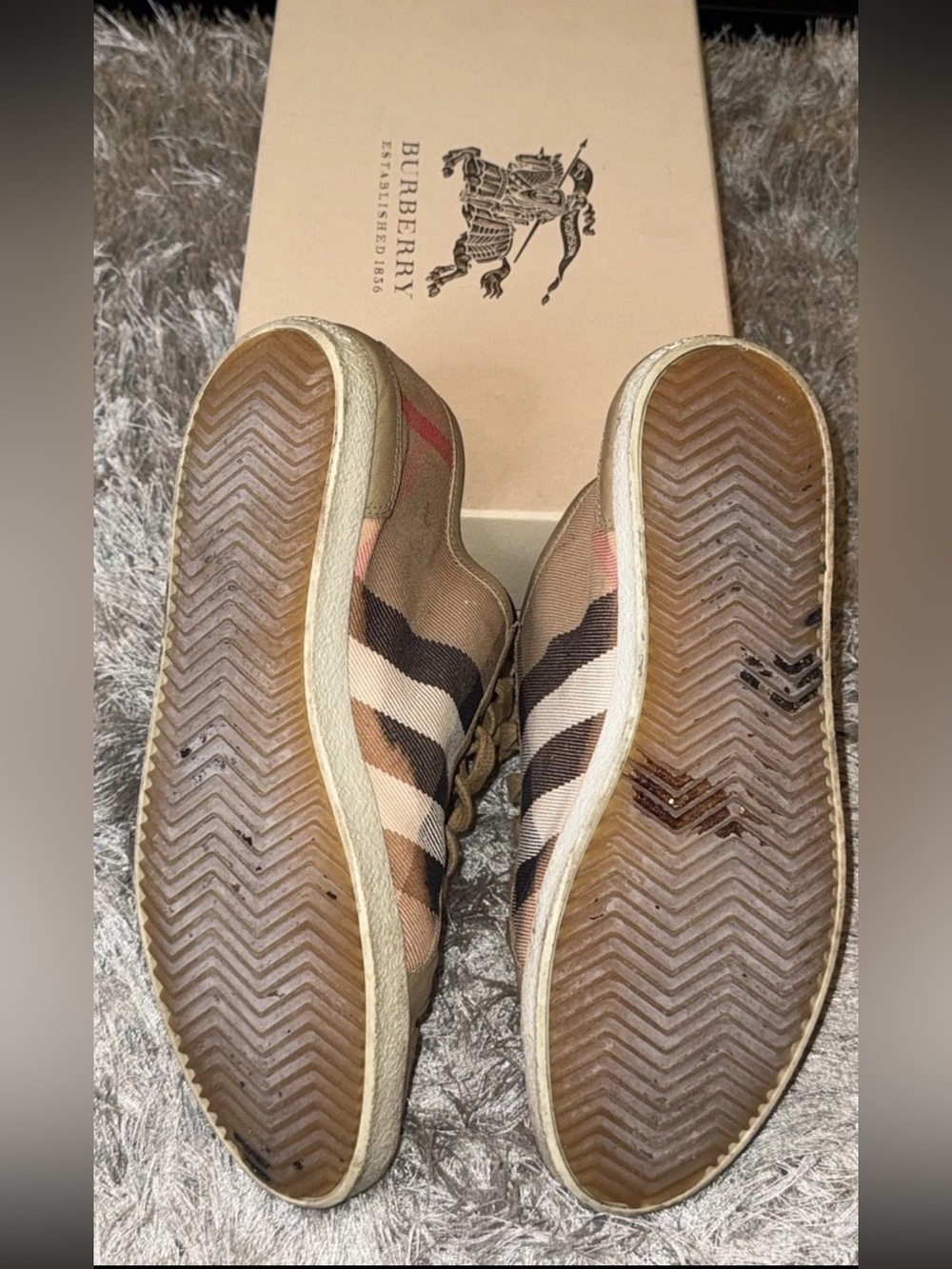 Authentic Burberry Nova Check Lace-Up Women’s Sneakers EUR Size: 41 - Picture 6 of 6